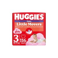Підгузки Huggies Little Movers/Pants 3 M-Pack 6-11 кг для дівчаток 116 шт (5029054568033)