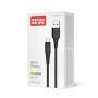 Дата кабель USB 2.0 AM to Micro 5P 1.0m 3A textured PVC black ColorWay (CW-CBUM094-BK)