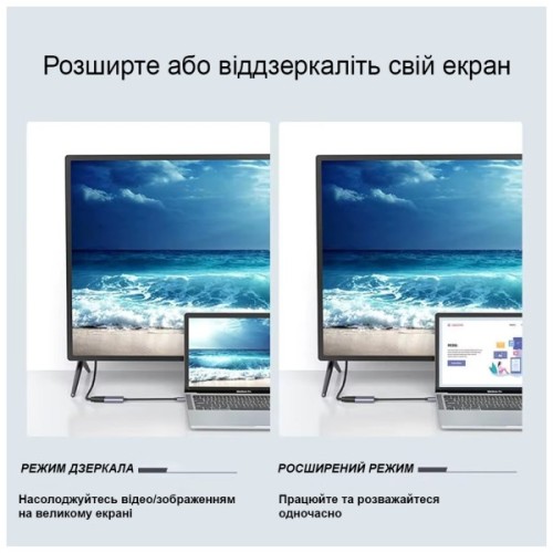 Перехідник USB-C to HDMI F USB 3.0 4K60Hz dark gray Dynamode (DM-AD-USB-C-HDMI)
