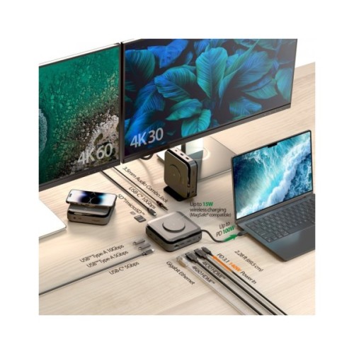 Порт-реплікатор J5create Dock-Station USB-C 10-in-1 (HDMI/PD/USB-A/USB-C/LAN) (JCD3199-N)