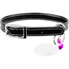 Нашийник для тварин WAUDOG Glamour з QR паспортом Д 22-30 см чорний (32481)