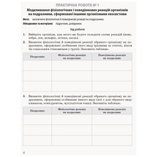 Робочий зошит Біологія і екологія. Профільний рівень. 11 клас. Для практичних робіт - К.М. Задорожний Ранок (9786170957023)