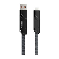Дата кабель USB-C to USB-C + Lightning + USB-A 1.5m Black Proda (PD-B96th-BK)