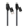 Дата кабель USB-C to USB-C + Lightning + USB-A 1.5m Black Proda (PD-B96th-BK)