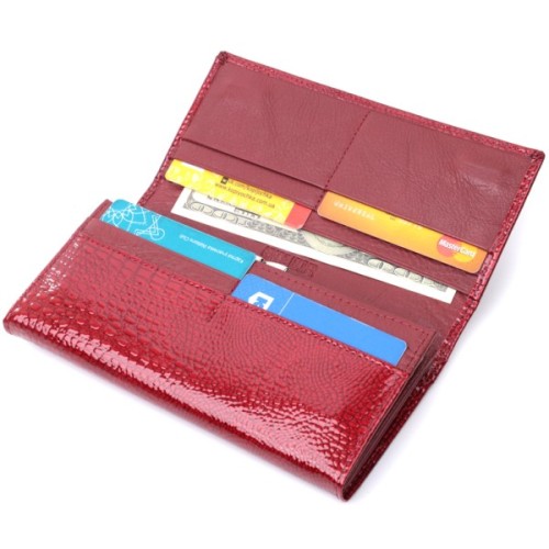 Гаманець ST Leather З натуральної шкіри Червоний (22680)