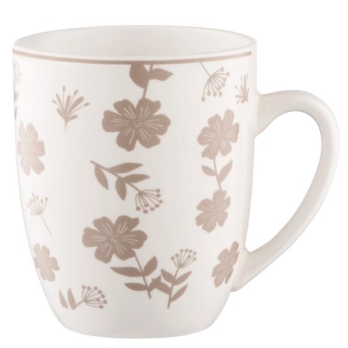 Чашка Ardesto Ravenna, 360мл, порцеляна, біло-бежевий (AR1336R)