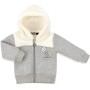 Кофта дитяча Haknur на блискавки з хутряним капюшоном (6943-68G-gray)