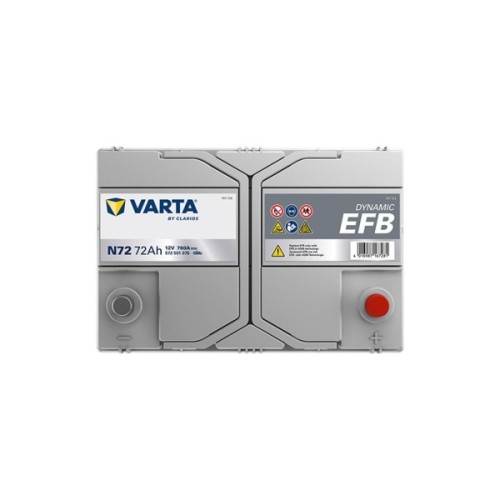 Акумулятор автомобільний Varta 72Ач Blue Dynamic EFB АЗИЯ  N72 (572501076)