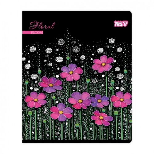 Зошит Yes Floral bloom А5 24 аркушів клітинка (768592)