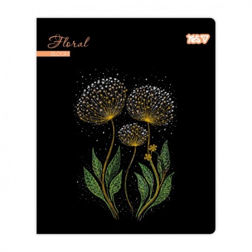 Зошит Yes Floral bloom А5 24 аркушів клітинка (768592)