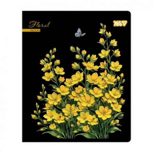 Зошит Yes Floral bloom А5 24 аркушів клітинка (768592)