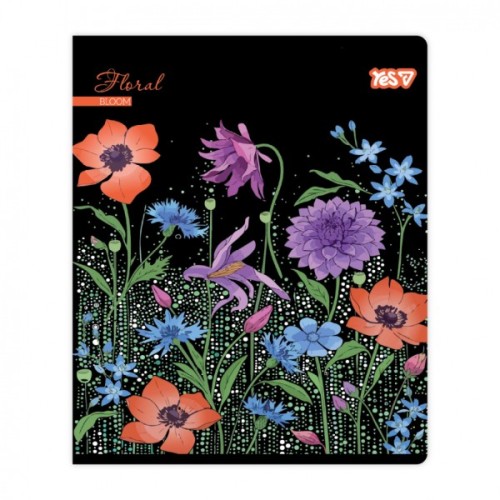 Зошит Yes Floral bloom А5 24 аркушів клітинка (768592)