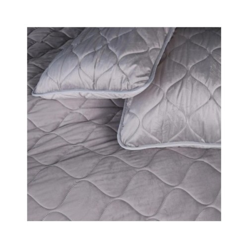 Покривало MirSon №5051 Velor charm Light gray 200х220 см (2200008376857)