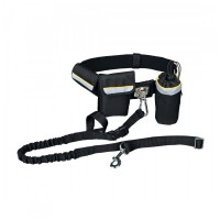 Повідець для собак Trixie Hands Free ремінь 60-120 см/40 мм, повідець 1-1.35 м/25 мм чорний (4011905012759)