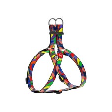 Шлея для собак WAUDOG Nylon з QR паспортом анатомічна "Вітраж" L (4608)