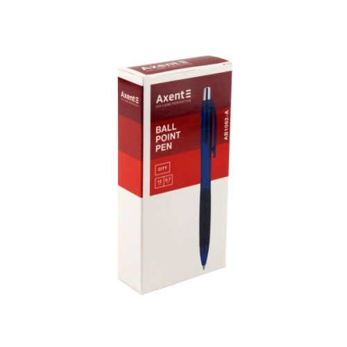 Ручка кулькова Axent City автоматична Синя 0.5 мм (AB1082-02-A)