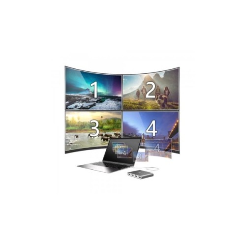 Адаптер USB-C to 4xHDMI F quad display J5create (JCA366-N)