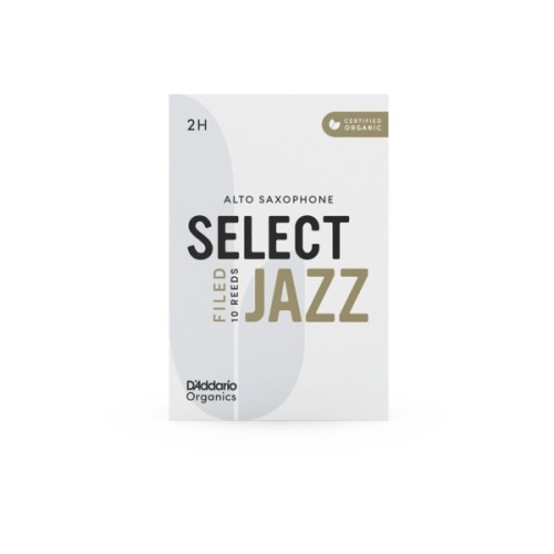 Тростина для саксофона D'Addario Organic Select Jazz - Alto Sax Filed 2H - 10 Pack (ORSF10ASX2H)
