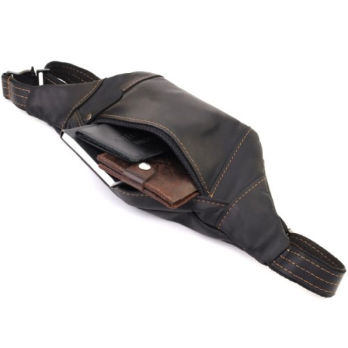 Сумка Shvigel З натуральної шкіри Чорна (23120)