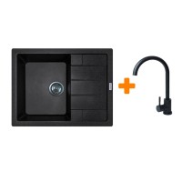 Мийка кухонна Adamant Anila чорний + змішувач (182496910303)