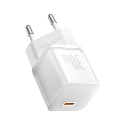 Зарядний пристрій Baseus 1xUSB-C 30W GaN5S white (P10162504213-00)