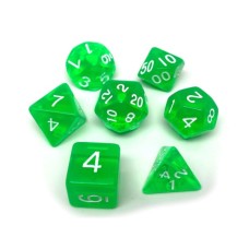 Набір кубиків для настільних ігор Games 7 Days Transparent 7 Dice Set - Green (g7dtran05)