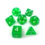 Набір кубиків для настільних ігор Games 7 Days Transparent 7 Dice Set - Green (g7dtran05)