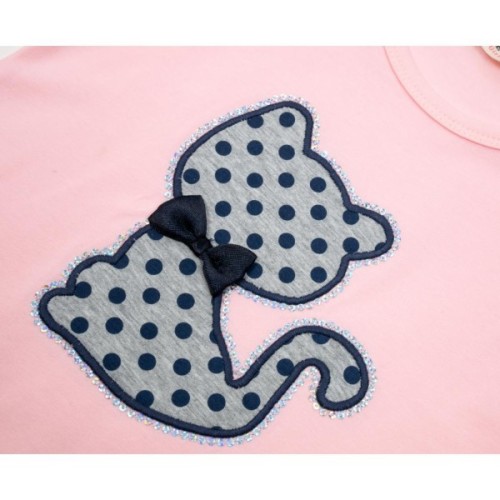 Футболка дитяча Breeze з котиком і капрі (13390-86G-pink)