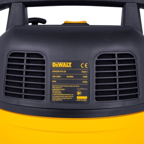 Пилосос будівельний DeWALT 750 Вт, шланг 2.1 м, 23л (DXV23PLPTA-QT)