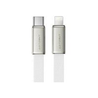 Дата кабель USB 2.0 AM to Lightning 1.2m 30W nylon white Acefast (6974316286240)