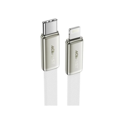 Дата кабель USB 2.0 AM to Lightning 1.2m 30W nylon white Acefast (6974316286240)