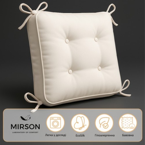 Подушка на стілець MirSon Бязь Valentino Line 50х50 см (2200006276333)