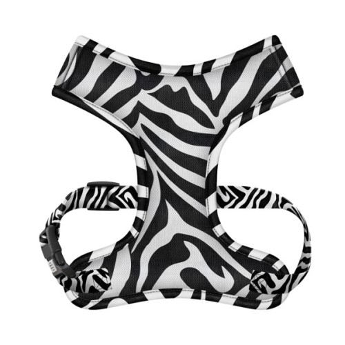 Шлея для собак WAUDOG Mesh дихаюча з QR адресником "Зебра" L (235-0055)