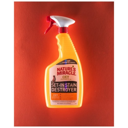 Спрей для тварин 8in1 Nature's Miracle для усунення плям і запахів від котів 709 мл (18065981707)