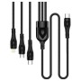 Дата кабель USB-C to Lightning + Micro 5P + USB-C 1.2m 3.0A (PD60W data) Black ColorWay (CW-CBPDU3060-BK)