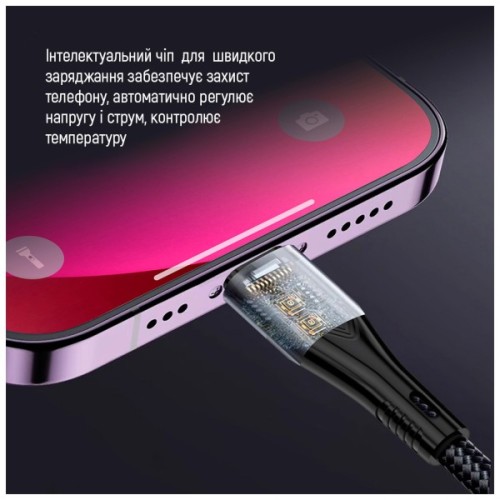 Дата кабель USB-C to Lightning + Micro 5P + USB-C 1.2m 3.0A (PD60W data) Black ColorWay (CW-CBPDU3060-BK)