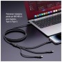 Дата кабель USB-C to Lightning + Micro 5P + USB-C 1.2m 3.0A (PD60W data) Black ColorWay (CW-CBPDU3060-BK)