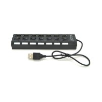 Концентратор Voltronic USB 2.0 to 7xUSB with switches black (YT-H7SHS-B)