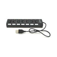 Концентратор Voltronic USB 2.0 to 7xUSB with switches black (YT-H7SHS-B)