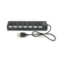 Концентратор Voltronic USB 2.0 to 7xUSB with switches black (YT-H7SHS-B)