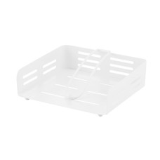 Серветниця Ardesto Midori 18х18х6.5см, метал, біла (AR0906W)