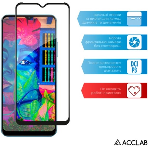 Скло захисне ACCLAB Full Glue Realme C30S Black (1283126551888)