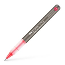 Ролер Faber-Castell Free Ink Needle Micro, колір чорнила червоний, 0,5 мм, одноразова (31406)