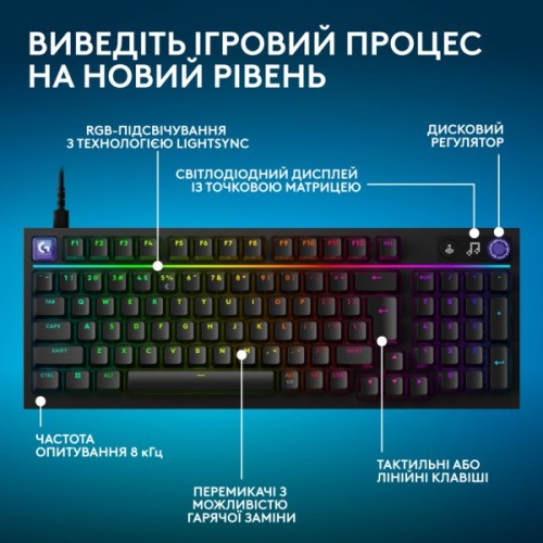 Клавіатура Logitech G316 X TKL USB UA Black (920-014205)