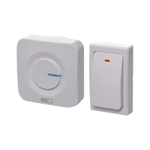 Дверний дзвінок EMOS бездротовий P5729 живлення від мережі 220В з кнопкою BATTERY-FREE (P5729)