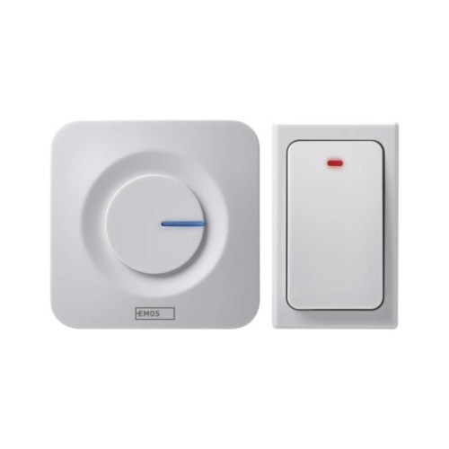 Дверний дзвінок EMOS бездротовий P5729 живлення від мережі 220В з кнопкою BATTERY-FREE (P5729)