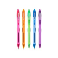 Ручка кулькова Unimax автоматична Aerogrip-3, набір 5 кольорів (асорті) (UX-140-20)