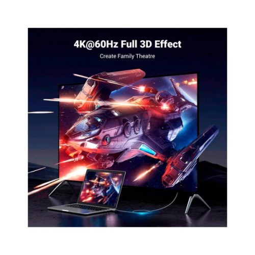 Кабель мультимедійний DisplayPort M to HDMI M 1.0m V2.0 4K60Hz DP119 black Ugreen (15773)