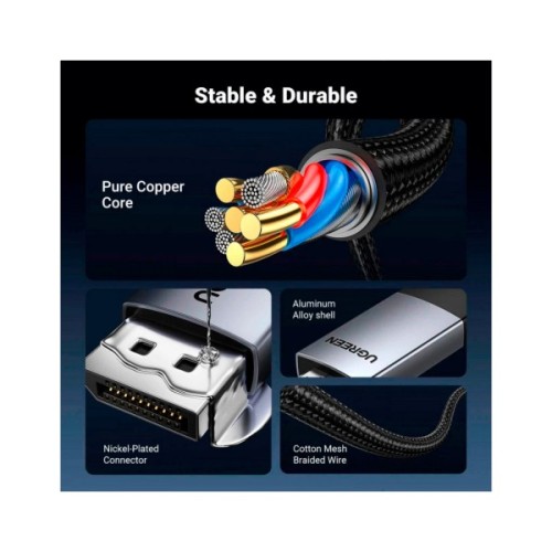 Кабель мультимедійний DisplayPort M to HDMI M 1.0m V2.0 4K60Hz DP119 black Ugreen (15773)