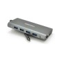 Концентратор VEGGIEG USB-C 7-in-1 USB-C + 3xUSB 3.0 + HDMI + 3.5mm + SD/TF + RJ45 0.1m silver (TC11-S)